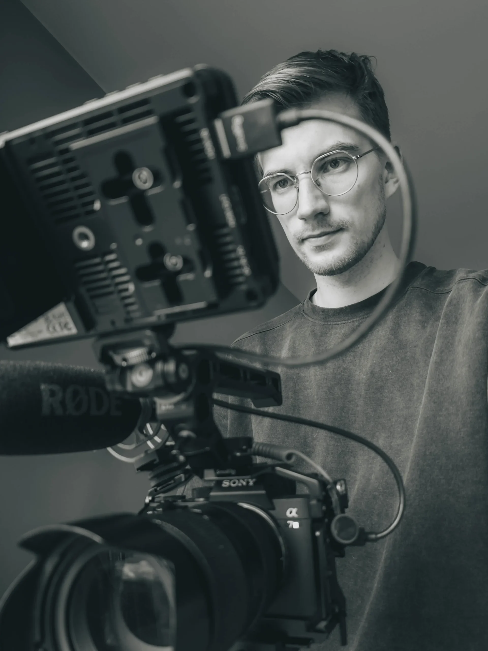 Video production in action, capturing scenes and footage with professional camera equipment