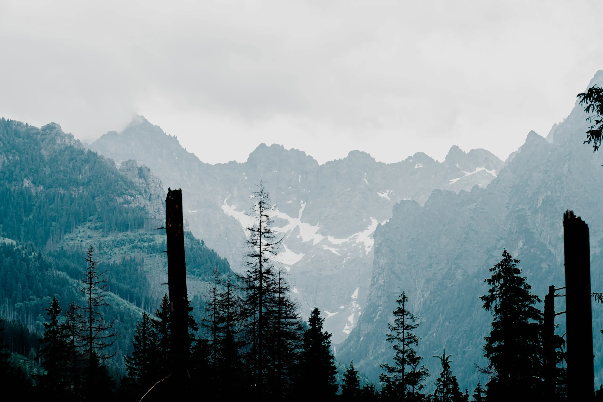 Cinematic view of Zakopane mountains, ideal for video projects, drone footage, and photography