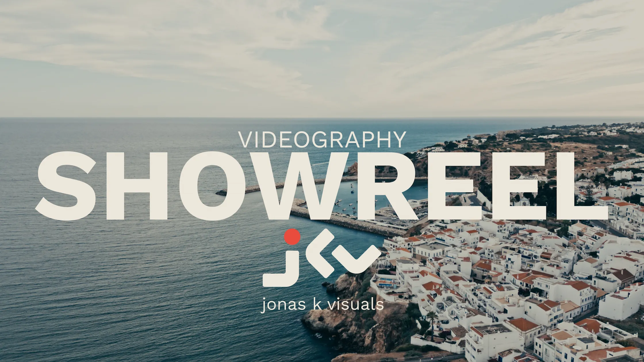 Showreel thumbnail displaying video portfolio highlights, creative work, and project previews